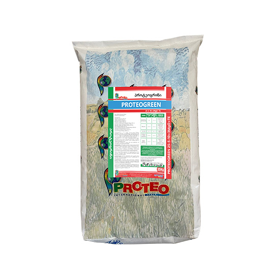 სასუქი პროტეოგრინი 25 - 5 - 10 + 3MgO+TE